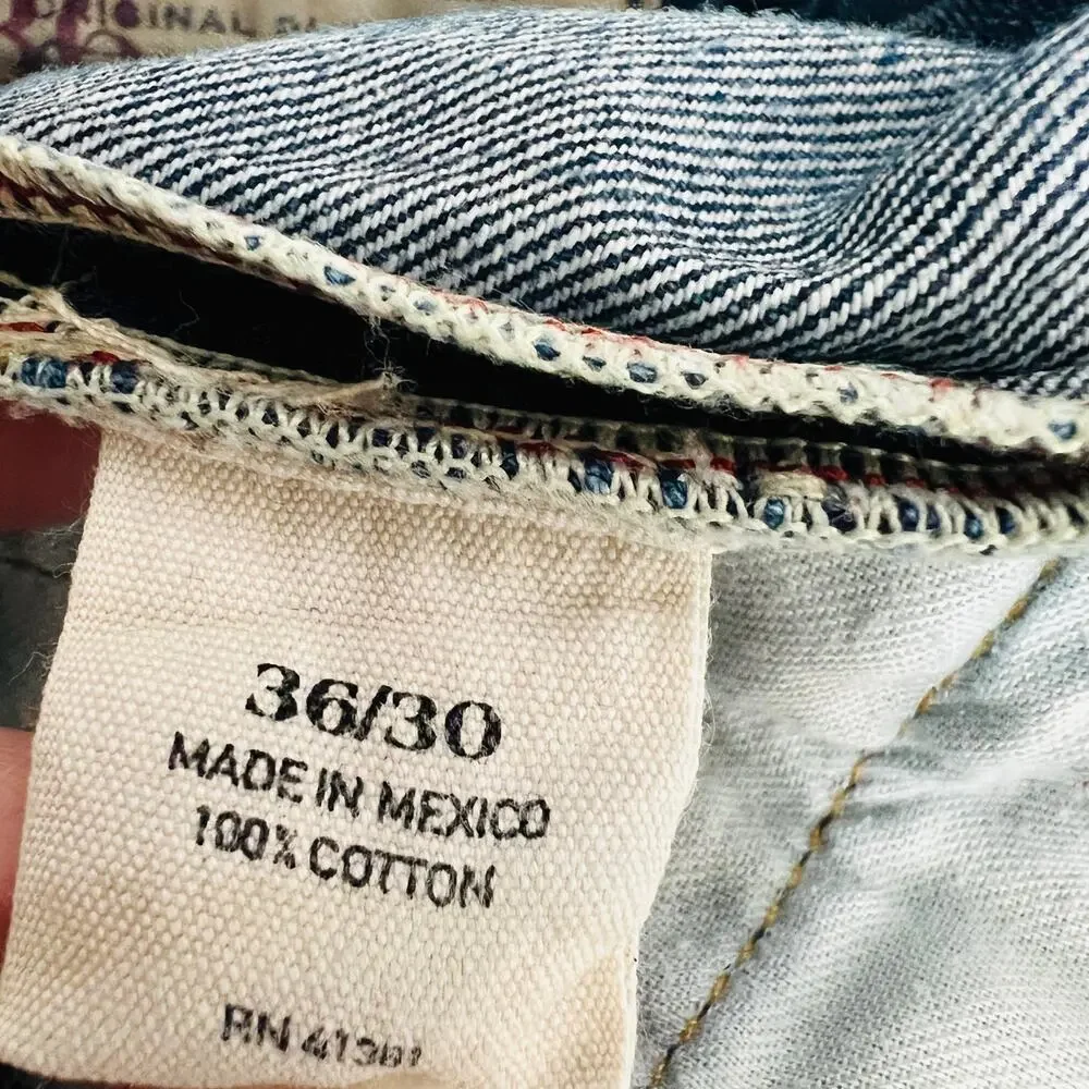 Ralph Lauren Jeans Men's Size 36X30 Blue Polo Hampton Relaxed Fit Straight Denim